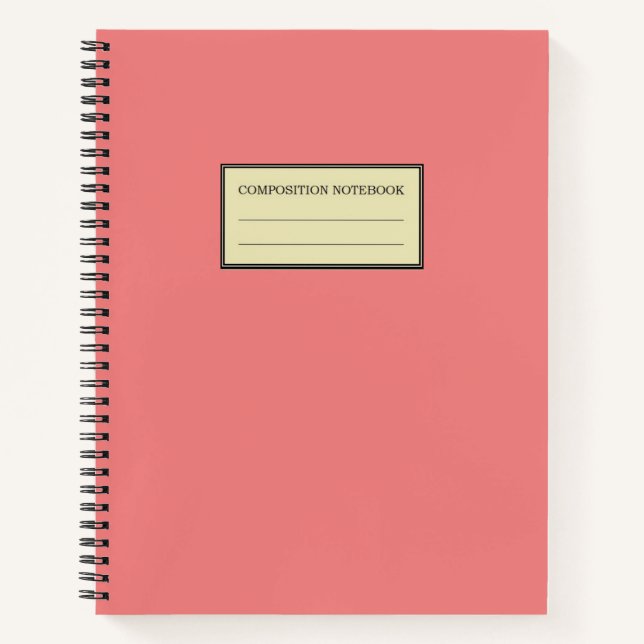 Carnet spiral de corail clair solide (Devant)