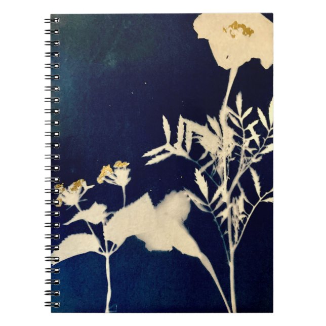 Carnet spiral de Cyanotype Marigold (Devant)
