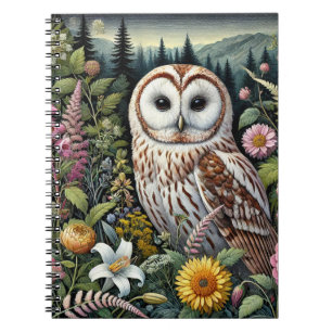 Carnet spiral de la Chouette des bois Cute Owl T