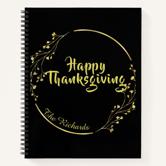 Carnet spiral de la famille des Bons thanksgivings (Devant)