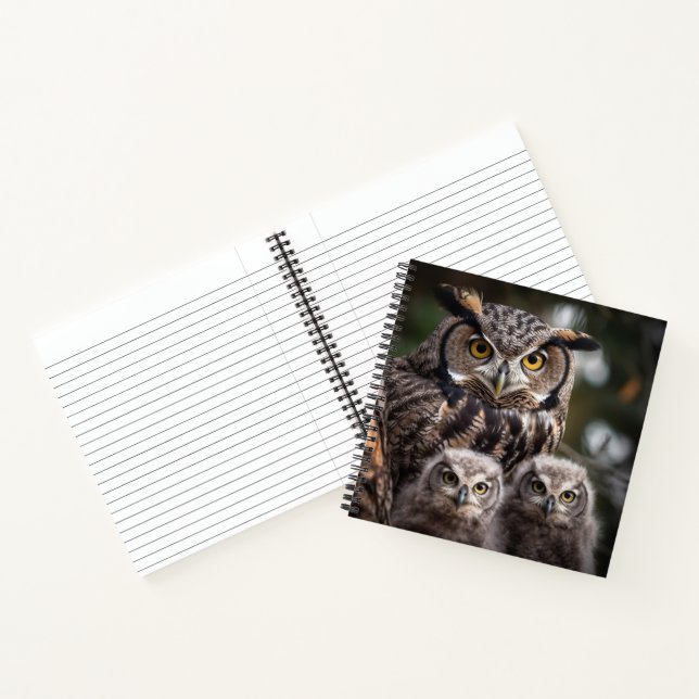 Carnet spiral de la famille Owl (Intérieur)