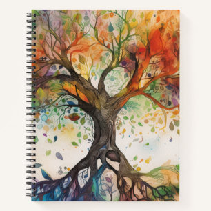 Carnet spiral de l'arbre de vie