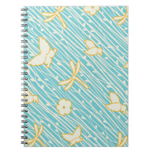 Carnet spiral de libellule papillon