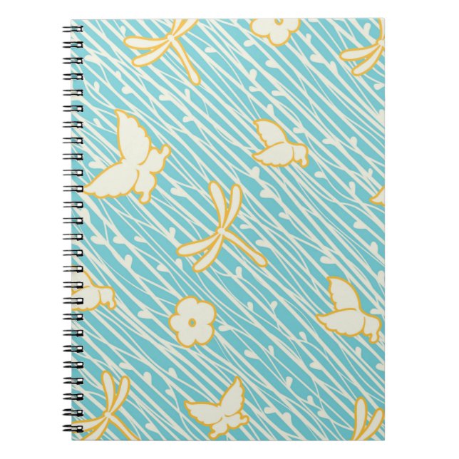 Carnet spiral de libellule papillon (Devant)