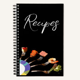 Carnet Spiral de Recette de nourriture moderne sur