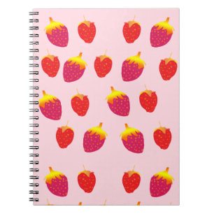 Carnet spiral de Straberries rouges