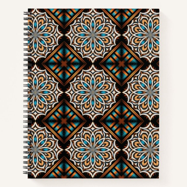 Carnet spiral de tissage Mandala Flower (Devant)