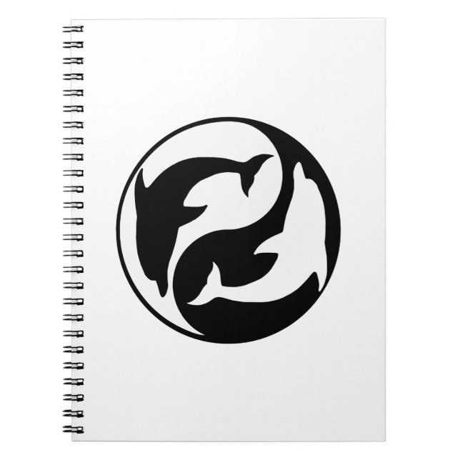 Carnet spiral des dauphins de Yin Yang (Devant)