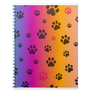CARNET SPIRAL DES EMPREINTES DE PATTES DE CHIENS C