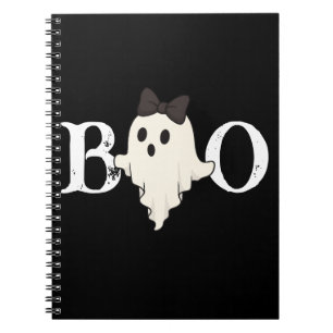 Carnet Spiral d'Halloween mignon - Fantôme "Boo"
