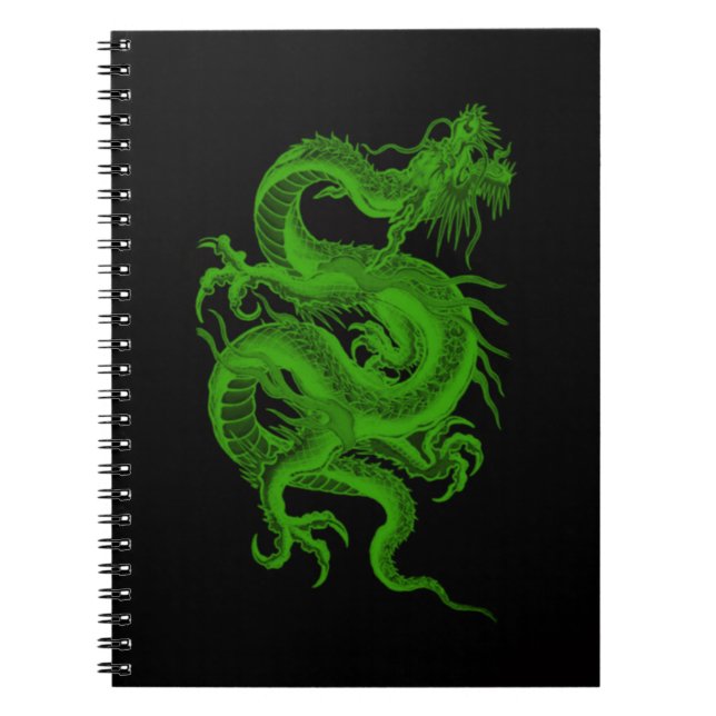 Carnet Spiral Draco Dragon Vert (Devant)