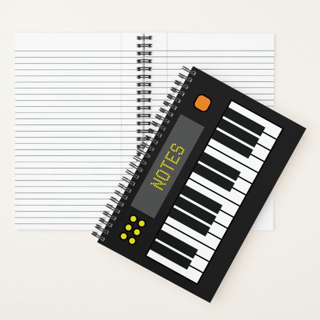Carnet spiral du clavier de Black Music (À l'intérieur)