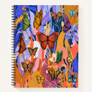 Carnet spiral du jardin papillon