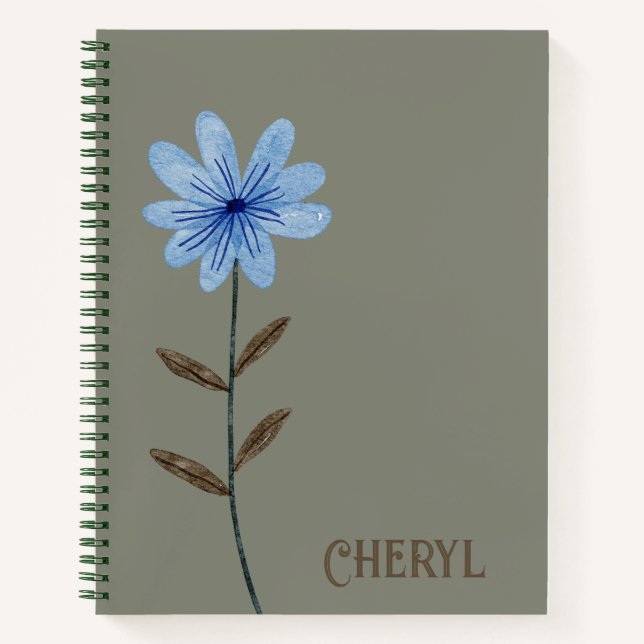 Carnet spiral du journal de design floral (Devant)