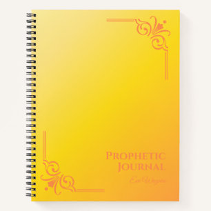 Carnet Spiral du journal prophétique personnalisé