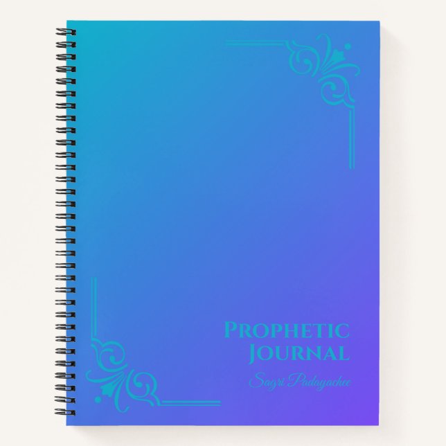 Carnet Spiral du journal prophétique personnalisé (Devant)