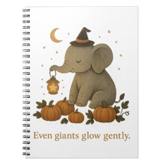 Carnet Spiral Eléphant d'Halloween mignon - S Éffr