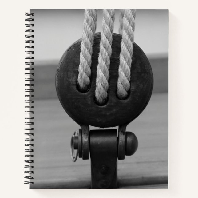 Carnet Spiral En Bloc De Bois Personnalisé (Devant)