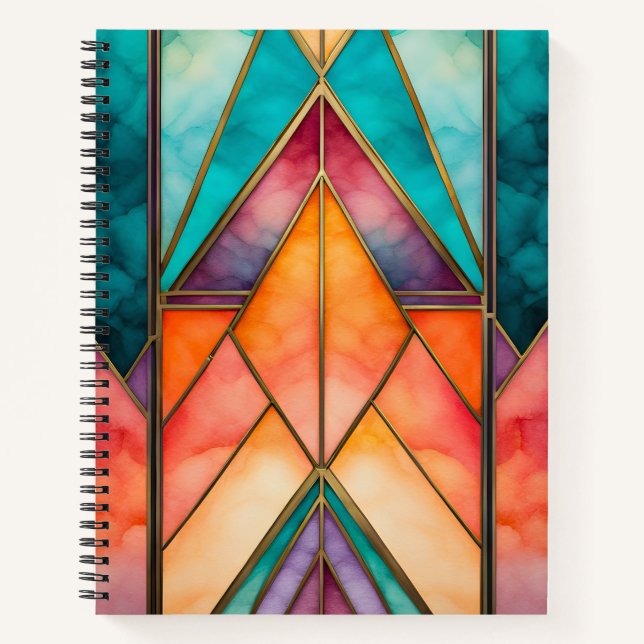 Carnet spiral en verre coloré (Devant)