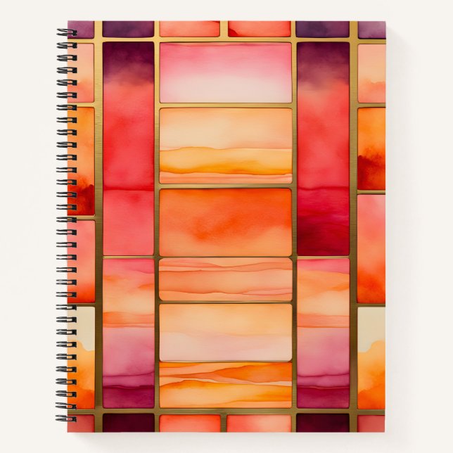 Carnet spiral en verre coloré (Devant)