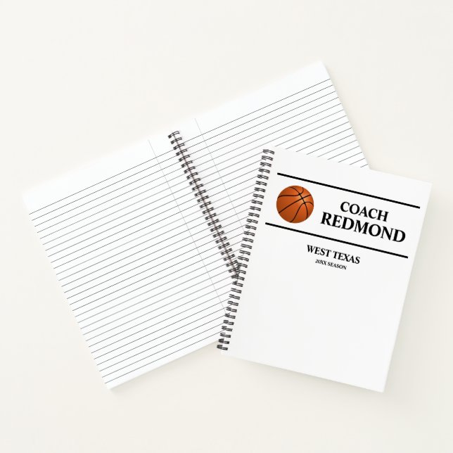 Carnet Spiral Entraîneur Basketball (Intérieur)