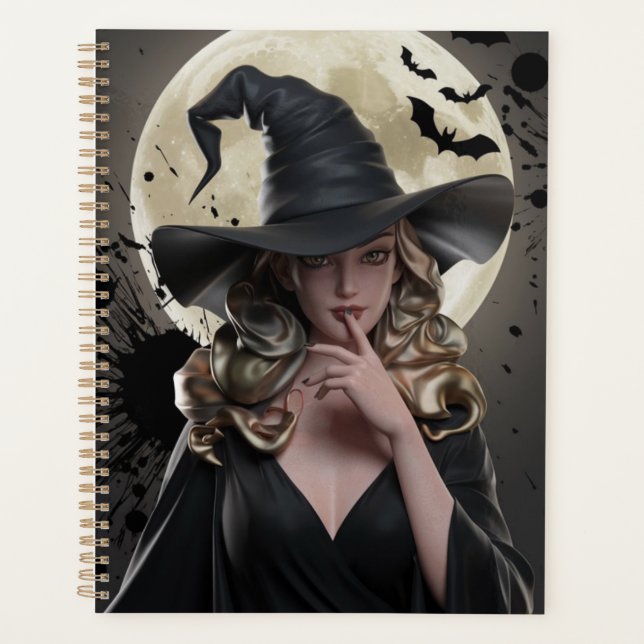 Carnet spiral esthétique sorcière (Devant)