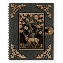 Carnet spiral et arbre Magnolia