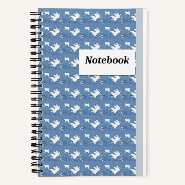 Carnet Spiral Feuille Blanche Art moderne (Recto)
