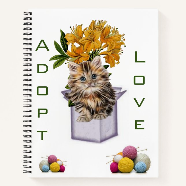Carnet spiral Kitten adoption de chatsCondo de cha (Devant)