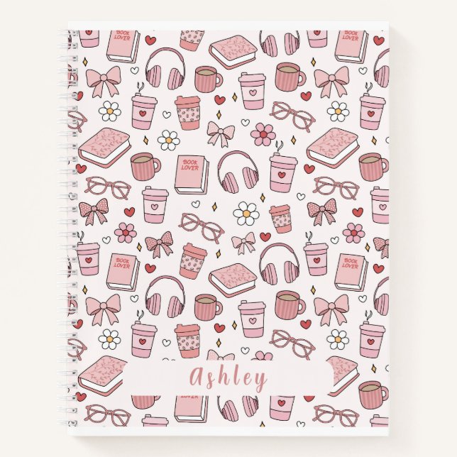 Carnet Spiral Lover Café et Livre (Devant)