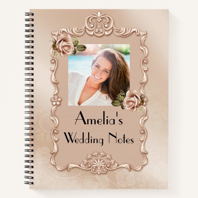 Carnet Spiral Mariage Photo Personnalisé (Devant)
