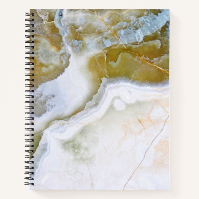 Carnet spiral Motif en pierre naturelle (Devant)