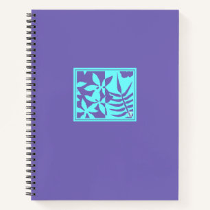 Carnet spiral motif feuille
