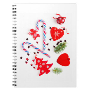 Carnet spiral notebook christmas cover 80 lined pages