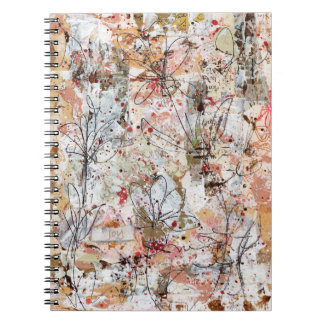 Carnet Spiral notebook featuring mixed media artwork.