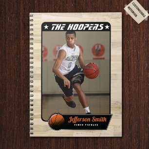 Carnet Spiral Personnalisable du joueur de basket-