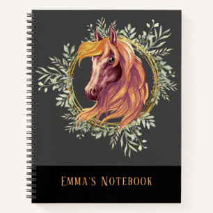 Carnet Spiral Personnalisé À La Tête Du Cheval