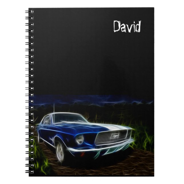 Carnet Spiral Personnalisé À Thème Voiture (Devant)