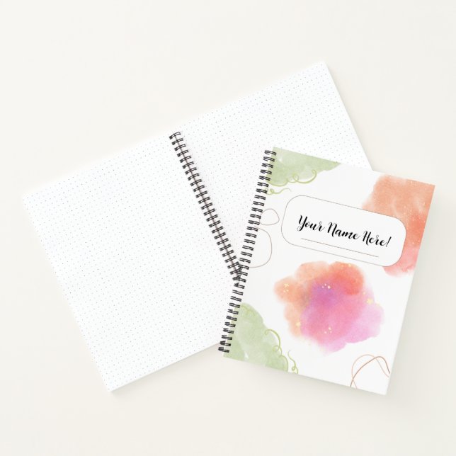 Carnet Spiral personnalisé - Couverture Aquarelle (Intérieur)