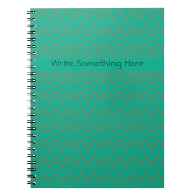 Carnet Spiral Personnalisé, Vert Émeraude (Devant)