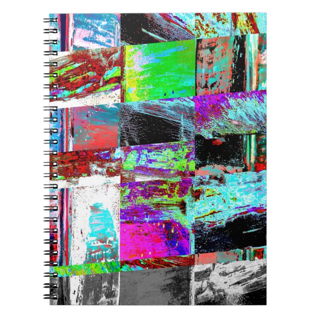 Carnet Spiral Photo Notebook – Abstract Grid (Devant)