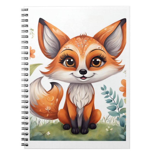 Carnet Spiral renard personnalisé (Devant)
