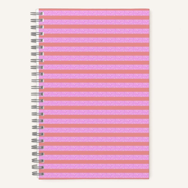 Carnet spiral rose géométrique (Recto)