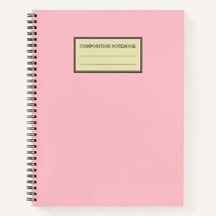 Carnet spiral rose solide