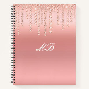 Carnet spiral rose tendance
