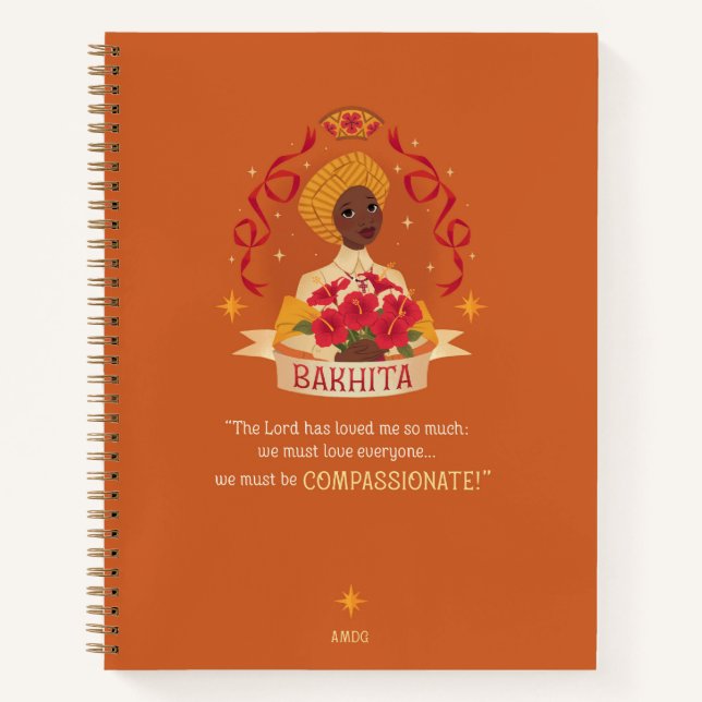 Carnet Spiral Saint Josephine Bakhita (Devant)