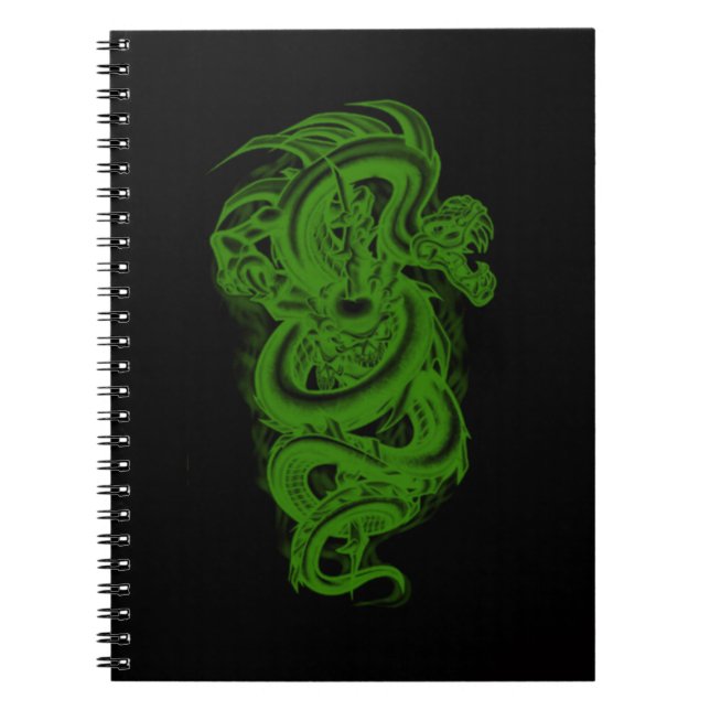 Carnet spiral serpent vert (Devant)
