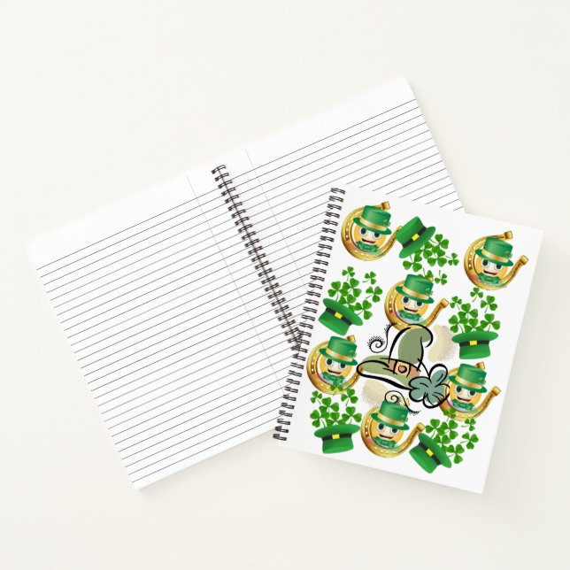Carnet Spiral St. Patrick's Day Horseshoe (Intérieur)