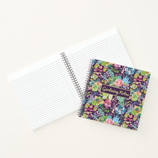 Carnet Spiral Succulent Cactus Gardening (Intérieur)