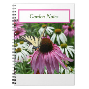 Carnet Spiral Tiger Swallowtail Button Flower